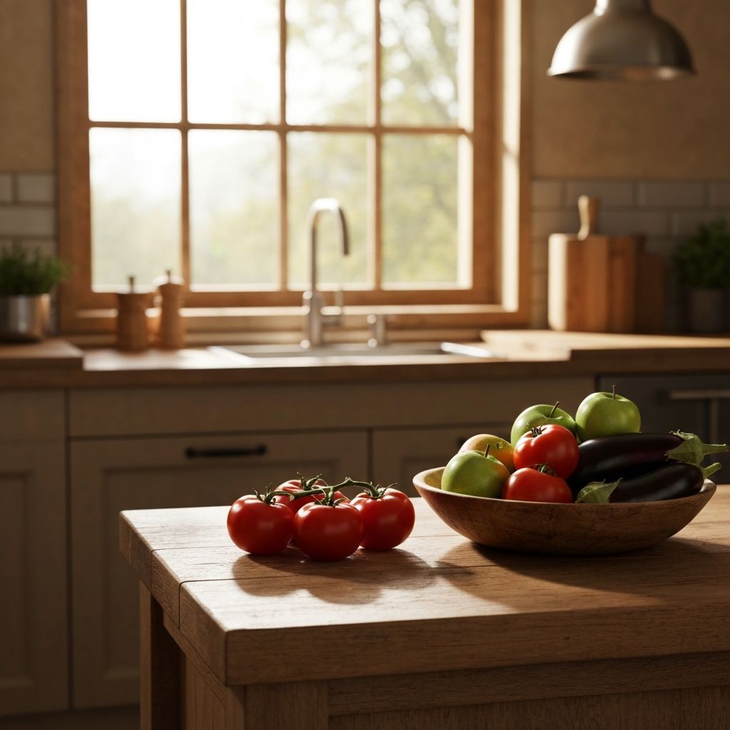 Scena di cucina quotidiana